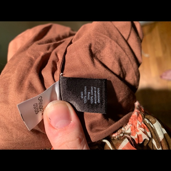 THE LIMITED Boho Brown and Pink Skirt - Size 6 - Picture 7 of 7